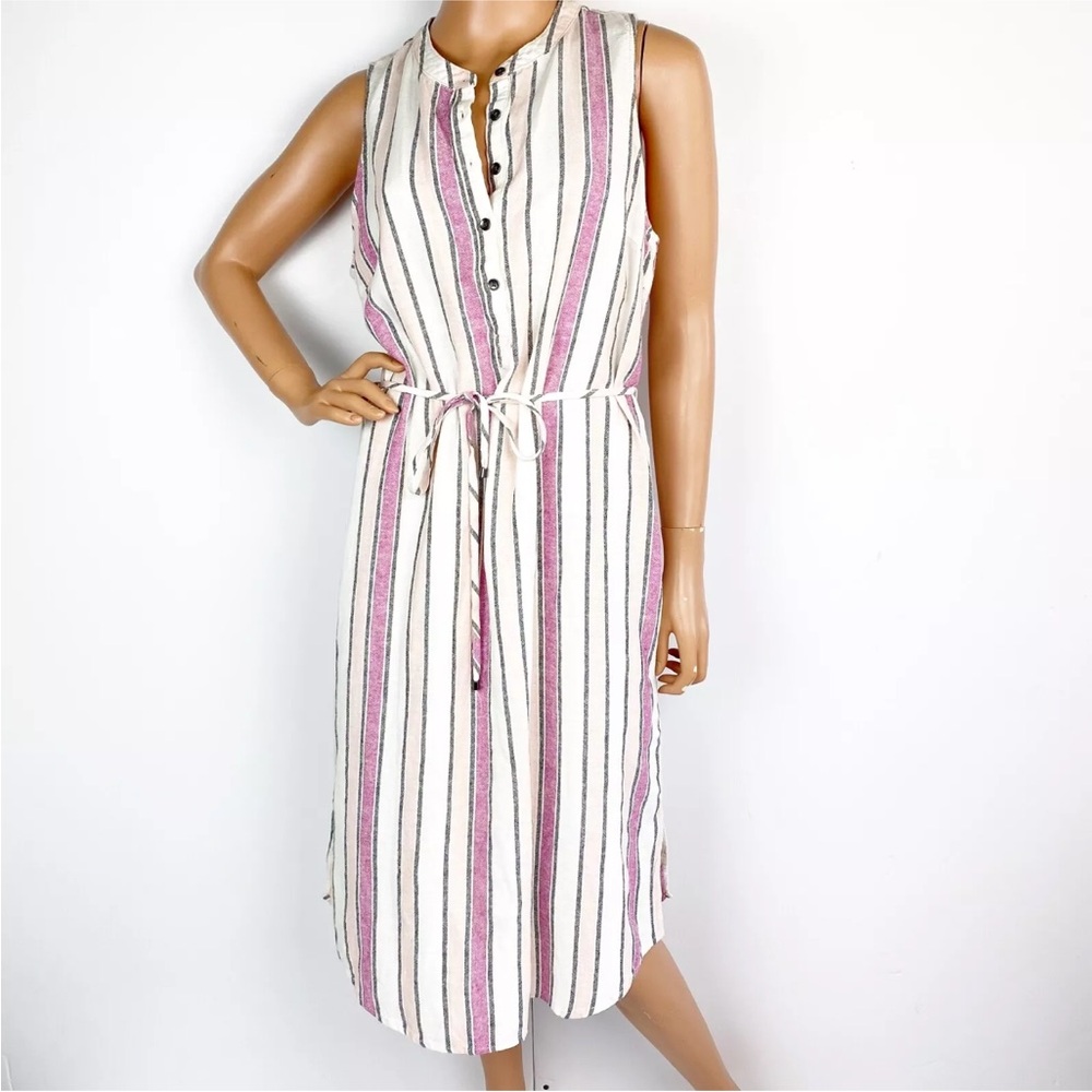 Splendid women dress RD0231X linen blend white red sz XS $168 - Picture 4 of 11